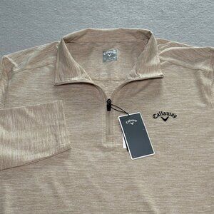 Callaway Golf Quarter (1/4) Zip Lightweight Khaki Hunter/Tan/Beige 2XL